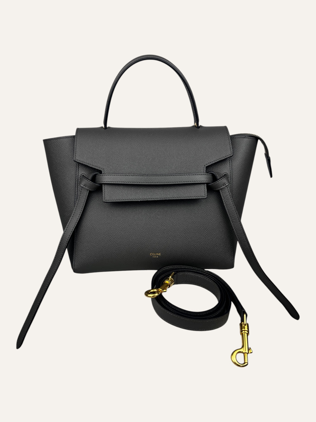 Celine Gray Calfskin Micro Belt Bag