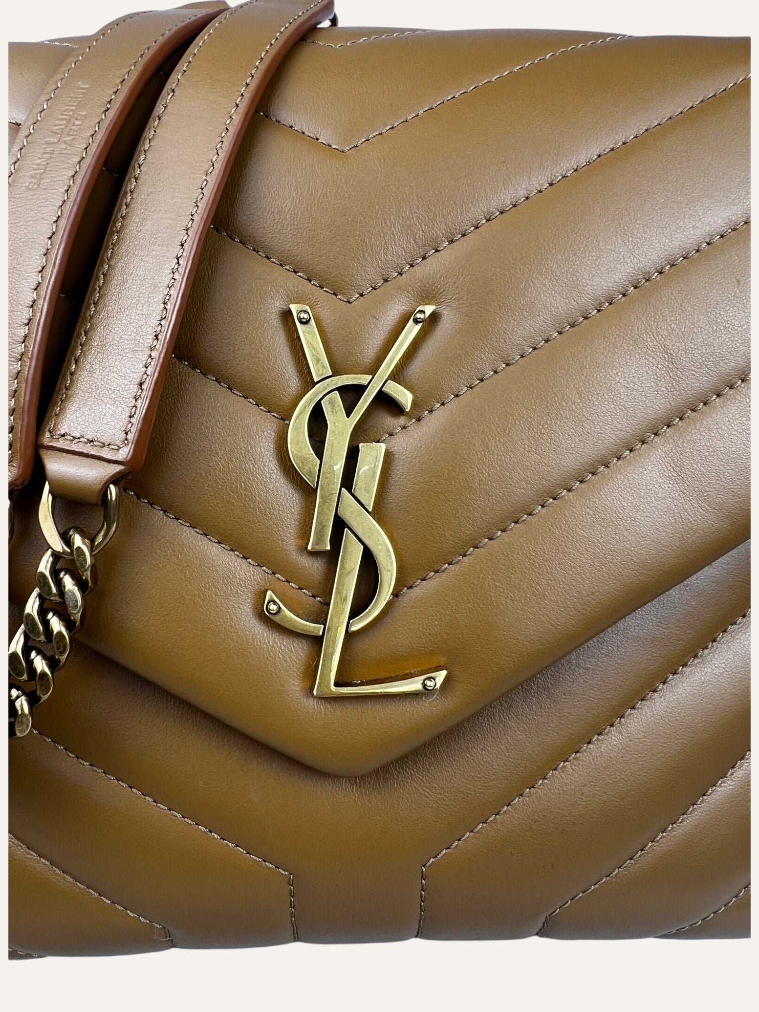 Saint Laurent Signature Lou Lou Large Camel