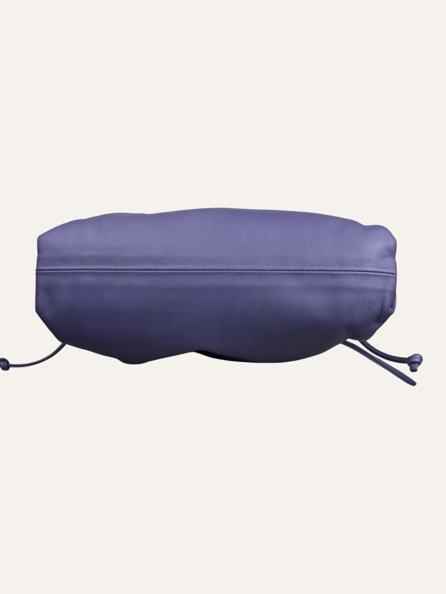 Bottega Veneta Purple Pleated Calfskin Mini Pouch