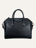 Givenchy Antigona Small Black Goatskin Leather Bag