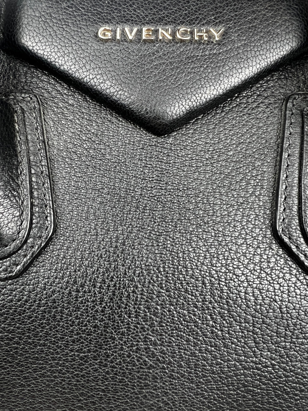 Givenchy Antigona Small Black Goatskin Leather Bag