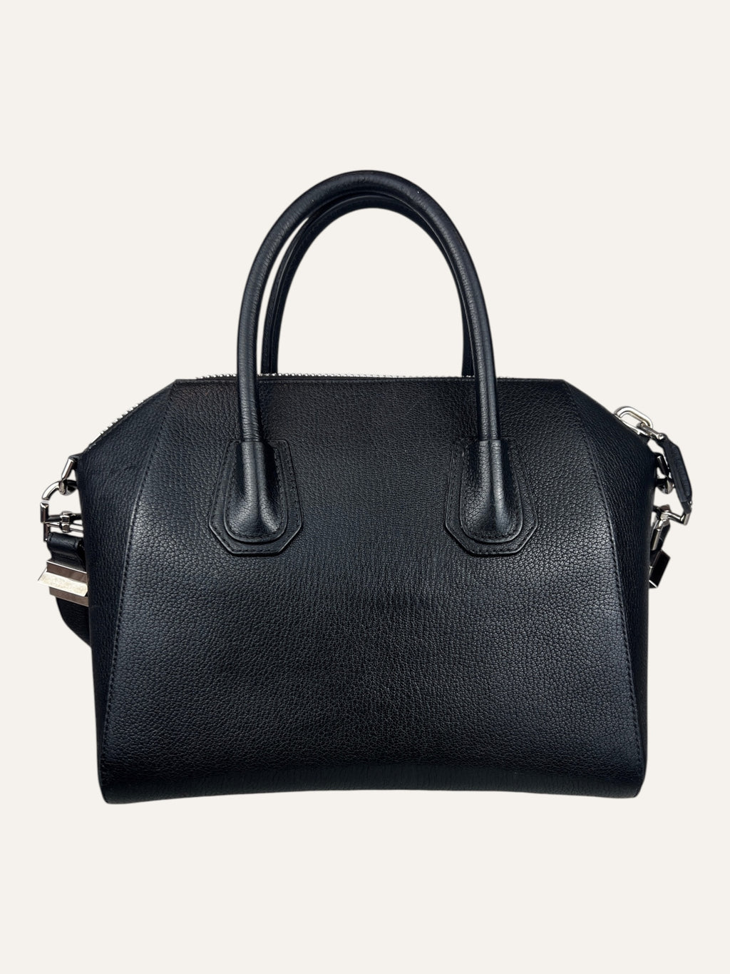 Givenchy Antigona Small Black Goatskin Leather Bag