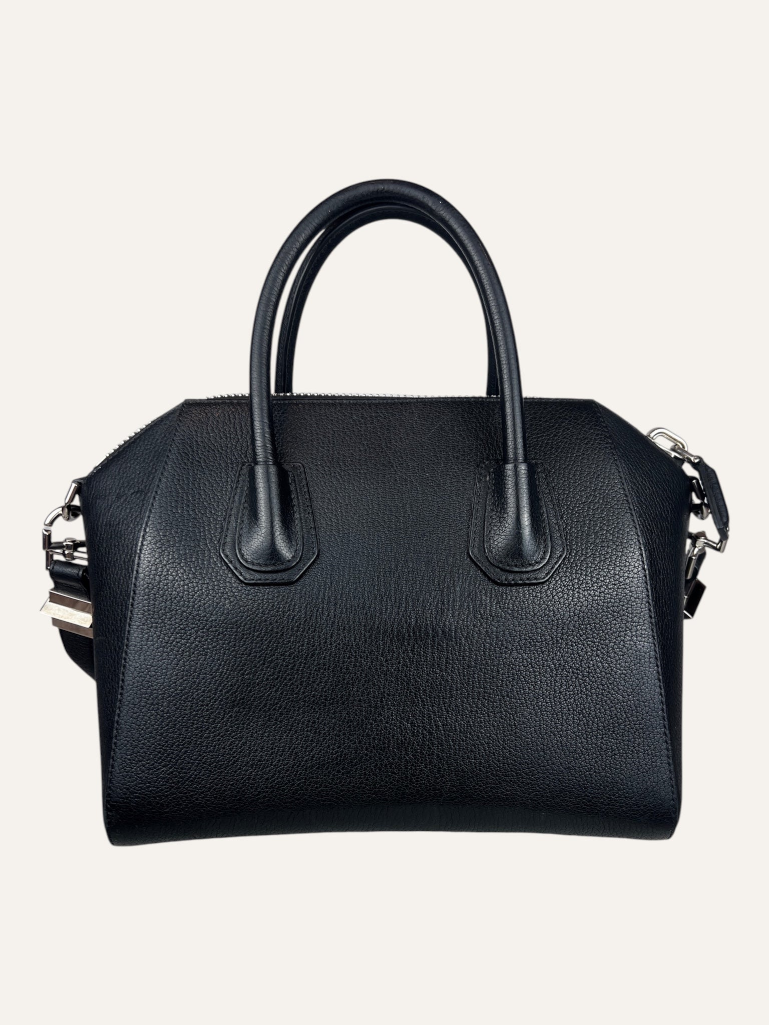 Givenchy Antigona Small Black Goatskin Leather Bag