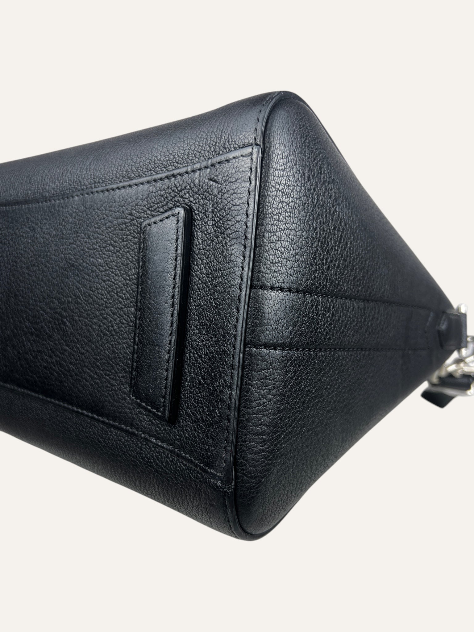 Givenchy Antigona Small Black Goatskin Leather Bag
