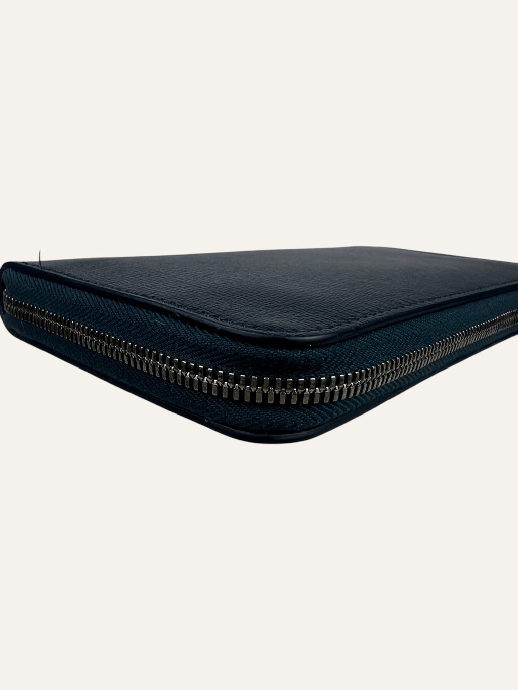 Bottega Veneta Navy Blue Zippy Wallet