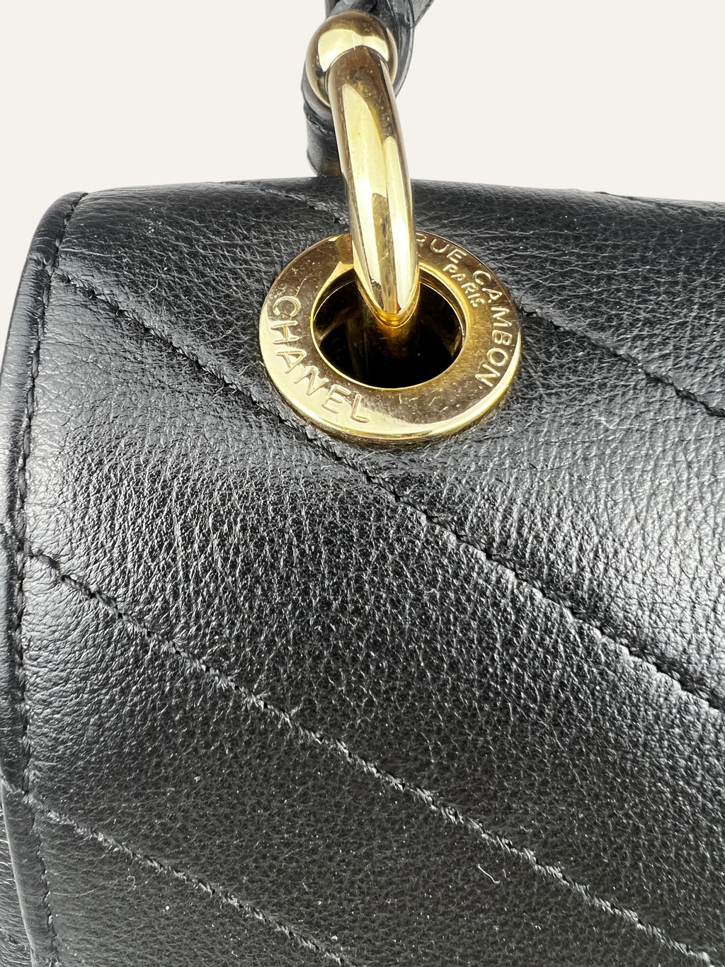 Chanel Coco Black Chevron Backpack