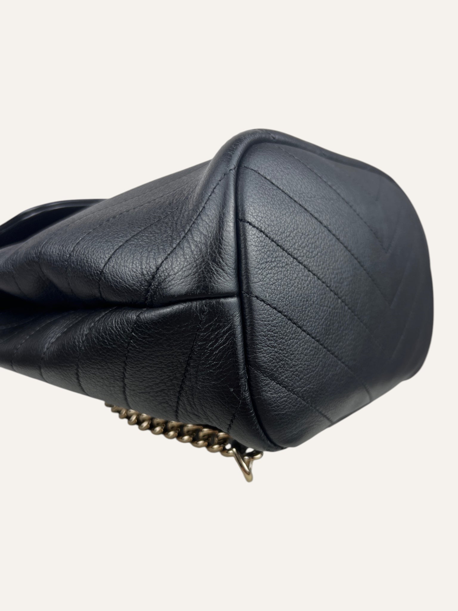 Chanel Coco Black Chevron Backpack