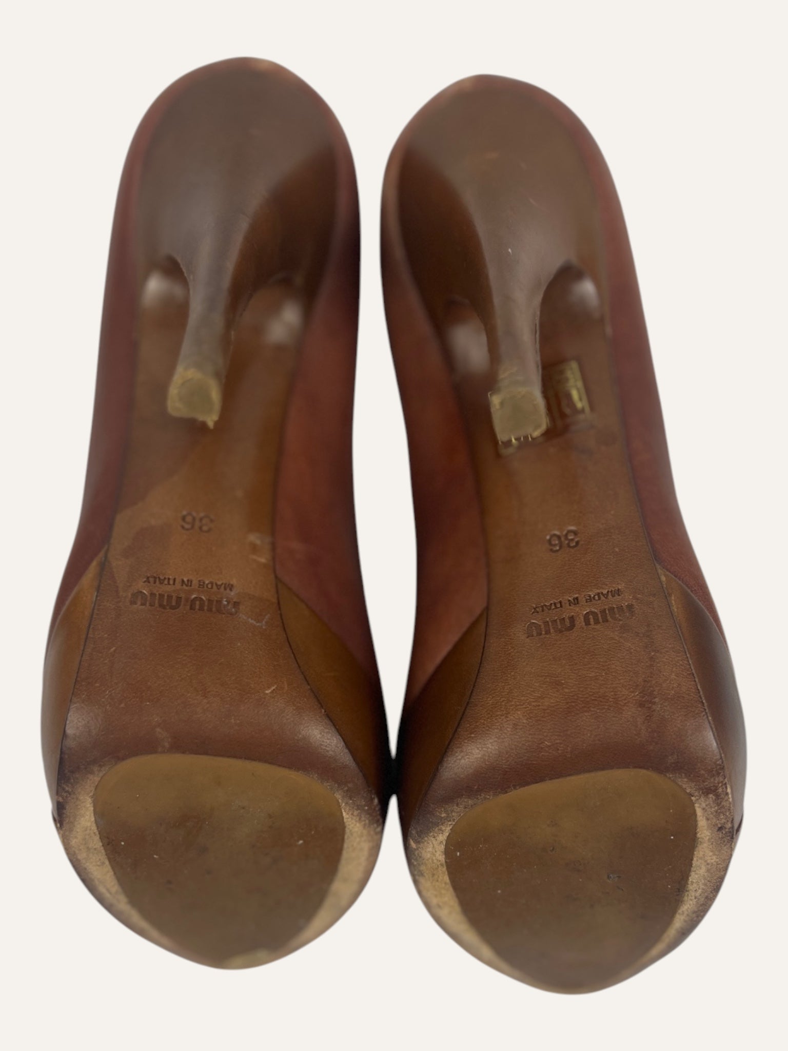 Miu Miu Cocco Nappa Washed Pumps